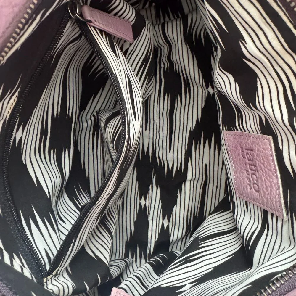 latico Pink Leather Woven-Accent Tote - Picture 5 of 7